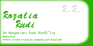 rozalia rudi business card